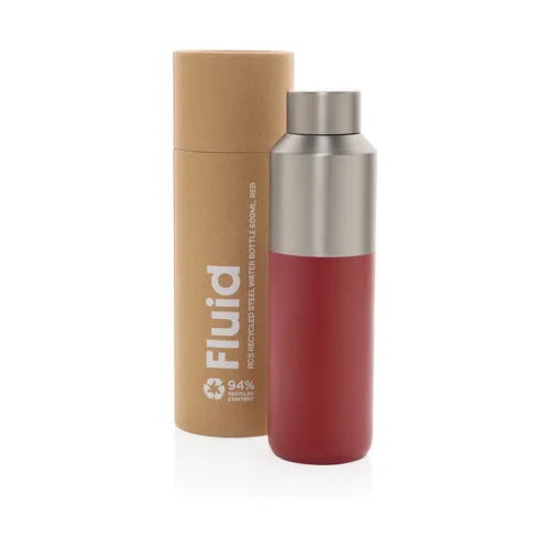 Fluid RCS újrahaszn. acél vizespalack, 600 ml