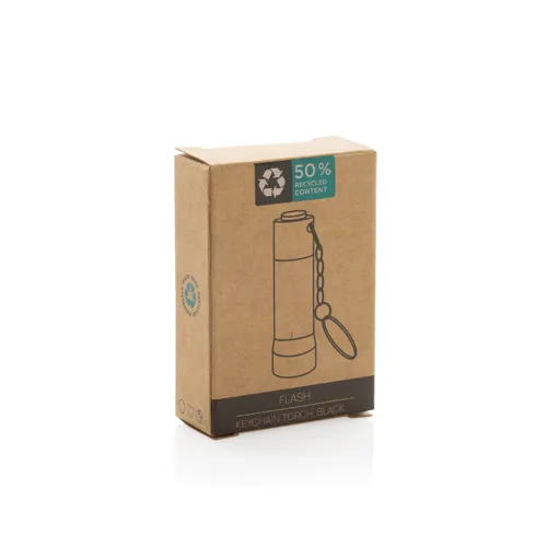 Flash RCS újrahaszn. alumínium kulcstartó zseblámpa