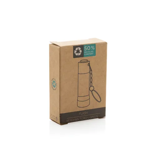 Flash RCS újrahaszn. alumínium kulcstartó zseblámpa