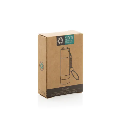 Flash RCS újrahaszn. alumínium kulcstartó zseblámpa