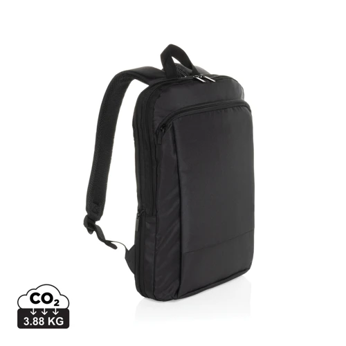 Flexpack Aware™ RPET bővíthető vékony 15,6" laptop hátizsák Fekete 