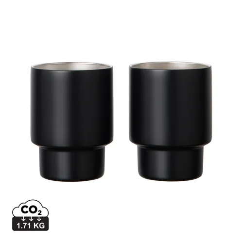 VINGA Nagano RCS újrahaszn. SS bögrék, 2 db-os készlet