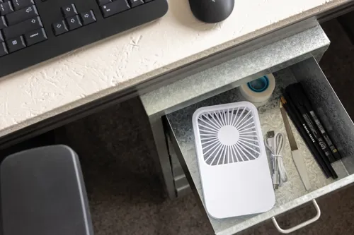 Aervina RCS újrah. műanyag újratölthető asztali ventilátor Fehér 