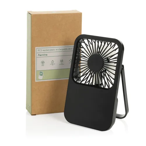 Aervina RCS újrah. műanyag újratölthető asztali ventilátor Fekete 