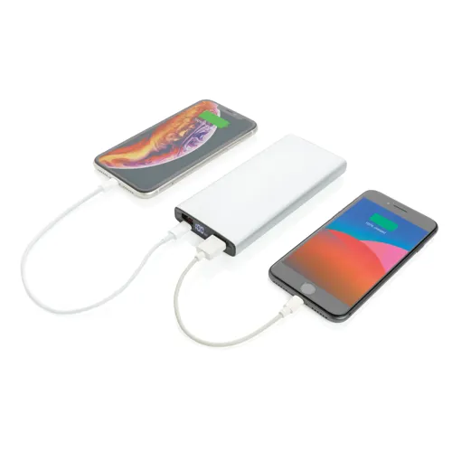 Alumínium 18W-os 10 000 mAh PD powerbank Szürke 