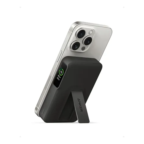 Anker MagGo Qi2 mágneses powerbank, 10 000 mAh Fekete 