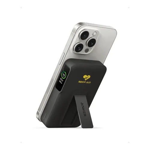 Anker MagGo Qi2 mágneses powerbank, 10 000 mAh Fekete 