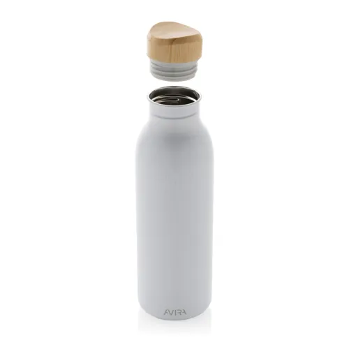 Avira Alcor RCS újrahaszn. acél egyfalú vizespalack, 600 ml Fehér 
