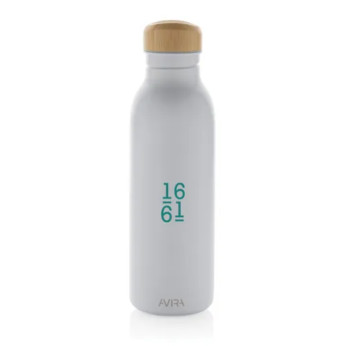 Avira Alcor RCS újrahaszn. acél egyfalú vizespalack, 600 ml Fehér 
