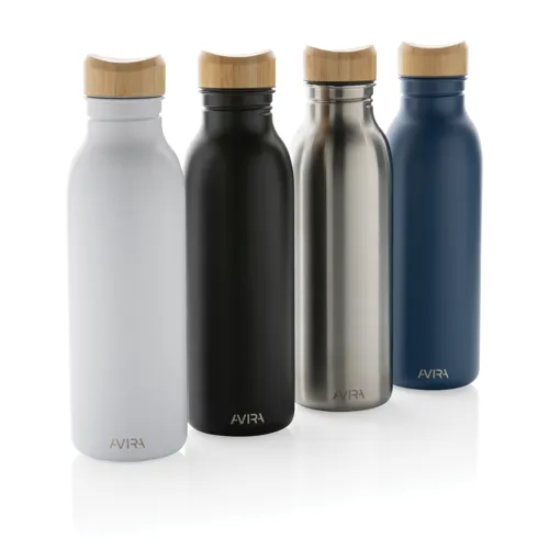 Avira Alcor RCS újrahaszn. acél egyfalú vizespalack, 600 ml Fehér 