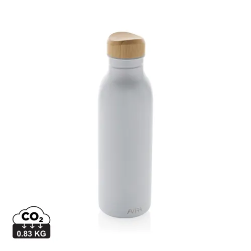 Avira Alcor RCS újrahaszn. acél egyfalú vizespalack, 600 ml Fehér 