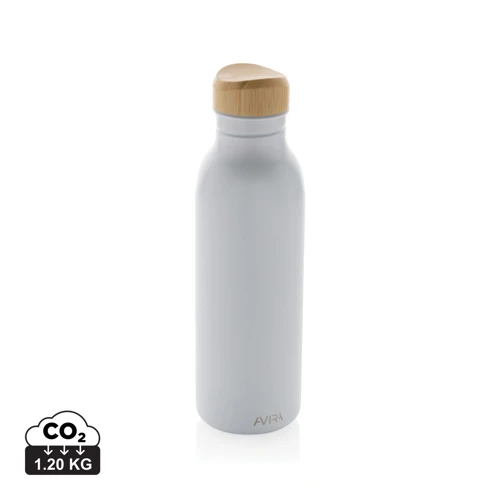 Avira Alcor RCS újrahaszn. acél egyfalú vizespalack, 600 ml Fehér 