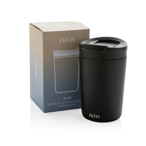 Avira Alya RCS újrahasznosított acél pohár, 300 ml Fekete 