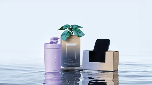 Avira Alya RCS újrahasznosított acél pohár, 300 ml Lila 