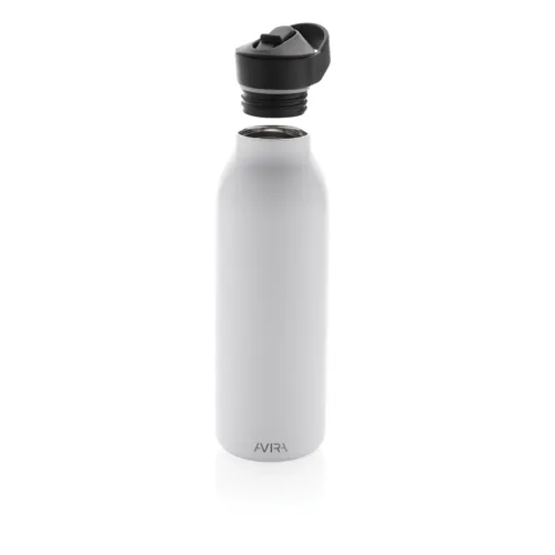 Avira Ara RCS újrahaszn. acél fliptop vizespalack, 500 ml Fehér 