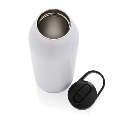 Avira Ara RCS újrahaszn. acél fliptop vizespalack, 500 ml Fehér 