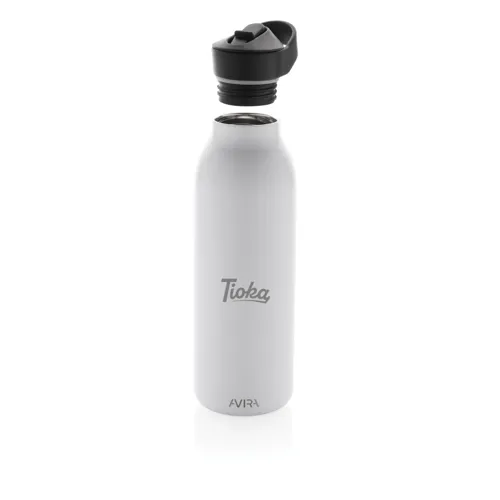 Avira Ara RCS újrahaszn. acél fliptop vizespalack, 500 ml Fehér 