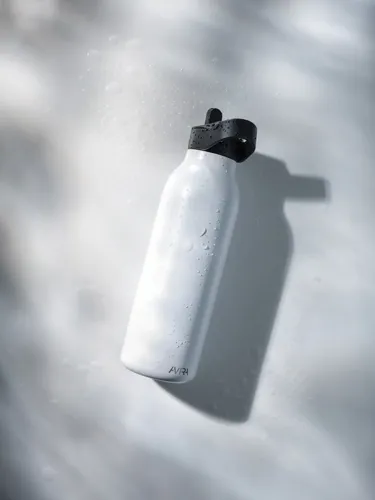 Avira Ara RCS újrahaszn. acél fliptop vizespalack, 500 ml Fehér 
