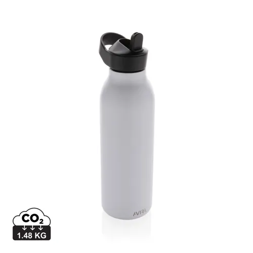 Avira Ara RCS újrahaszn. acél fliptop vizespalack, 500 ml Fehér 