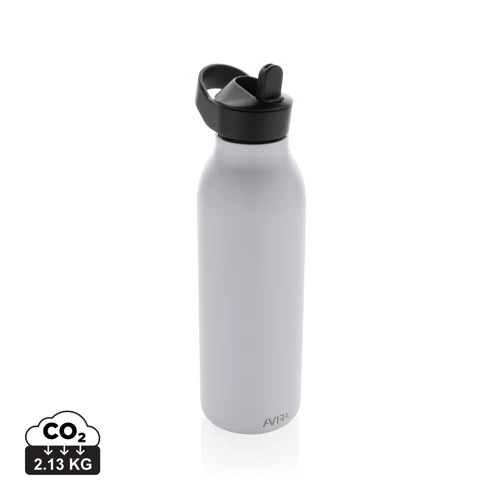 Avira Ara RCS újrahaszn. acél fliptop vizespalack, 500 ml Fehér 