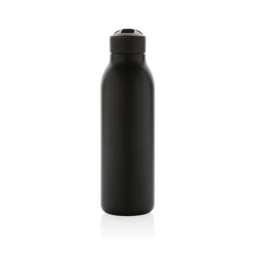 Avira Ara RCS újrahaszn. acél fliptop vizespalack, 500 ml Fekete 
