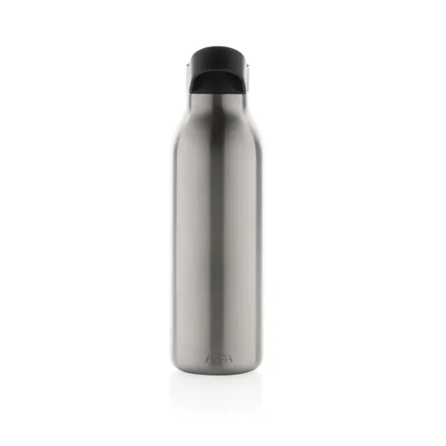 Avira Ara RCS újrahaszn. acél fliptop vizespalack, 500 ml Szürke 
