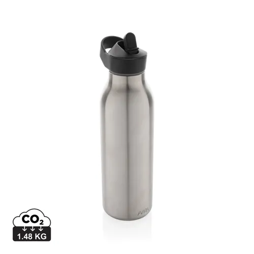 Avira Ara RCS újrahaszn. acél fliptop vizespalack, 500 ml Szürke 