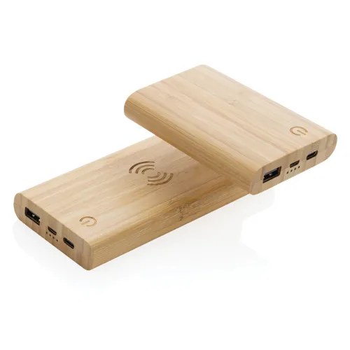 Bambusz 5000 mAh powerbank Barna 