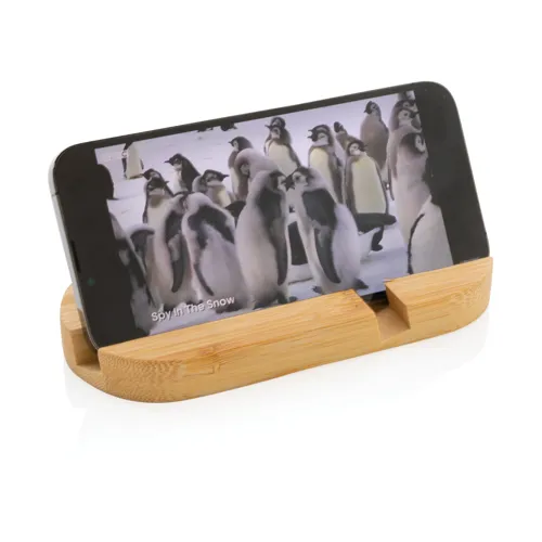 Bambusz tablet- és telefontartó Barna 