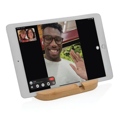 Bambusz tablet- és telefontartó Barna 