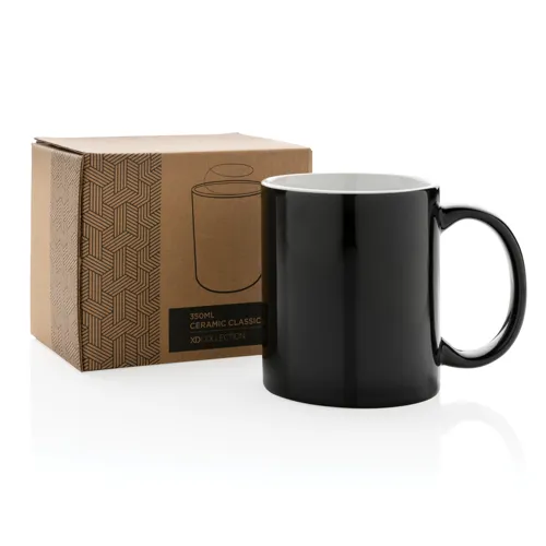 Basic kerámia bögre 350 ml Fekete 