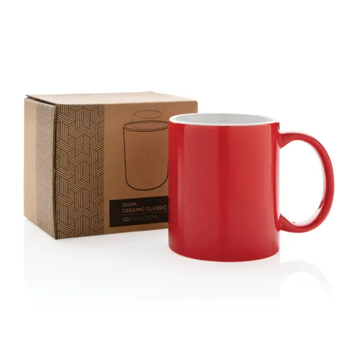 Basic kerámia bögre 350 ml Piros 