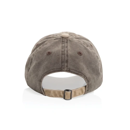 BEAU AWARE™ 6 paneles kétszínű pamut twill sapka (270 g/m²) Barna 