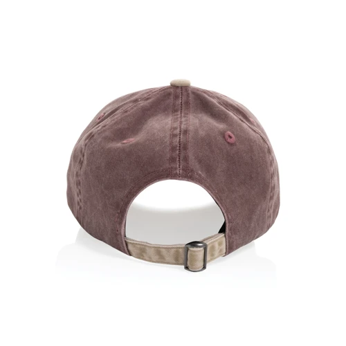 BEAU AWARE™ 6 paneles kétszínű pamut twill sapka (270 g/m²) Piros 