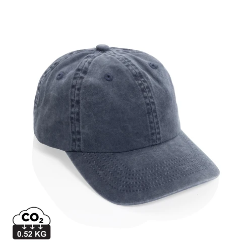 BEAU AWARE™ mosott 6 paneles 270 gsm pamut twill sapka Kék 