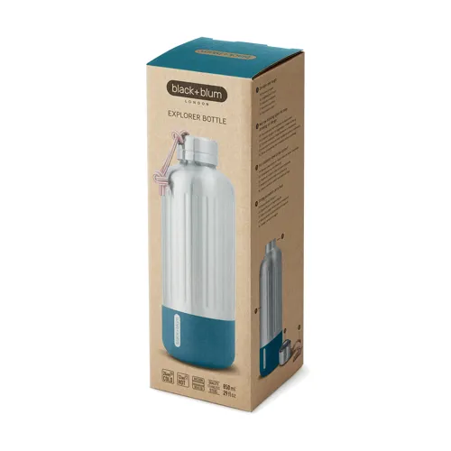 Black+Blum Explorer szigetelt palack, nagy, 850 ml Kék 