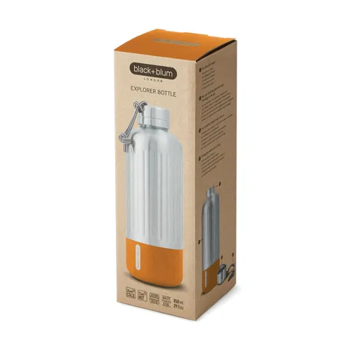 Black+Blum Explorer szigetelt palack, nagy, 850 ml Narancssárga 