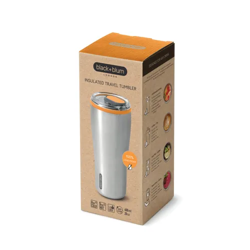 Black+Blum szigetelt utazó pohár, 600 ml Narancssárga 