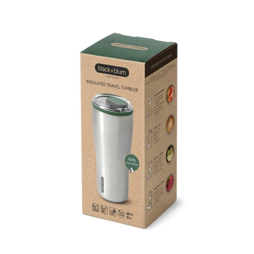 Black+Blum szigetelt utazó pohár, 600 ml Zöld 