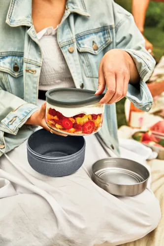 Black+Blum üveg uzsonnás tál, 750 ml Szürke 