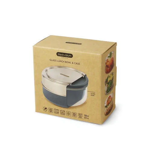 Black+Blum üveg uzsonnás tál, 750 ml Szürke 