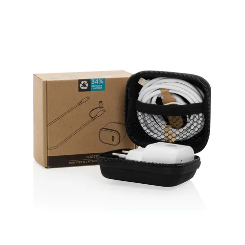 Boost RCS újrah. PET 20 W-os C típusú 2 db-os töltőkészlet Fekete 