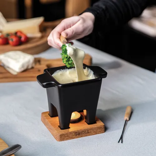 BOSKA Tapas fekete fondü készlet - 300 ml Fekete 