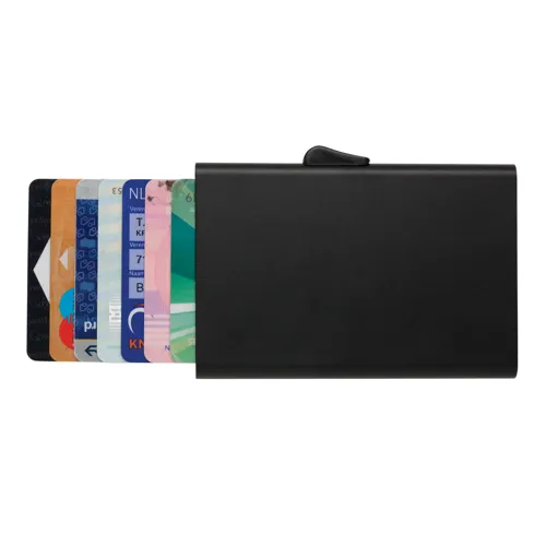 C-Secure alumínium RFID kártyatartó Fekete 