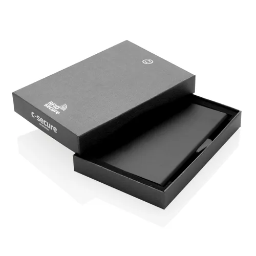 C-Secure alumínium RFID kártyatartó Fekete 
