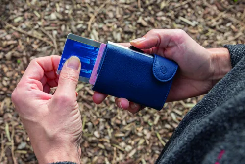 C-Secure RFID kártyatartó és pénztárca Kék 