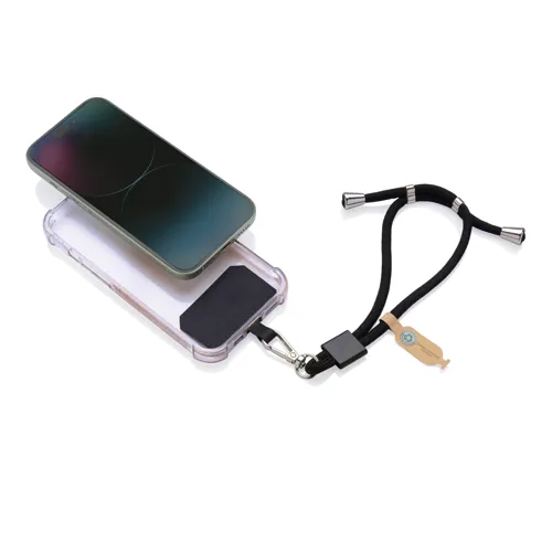 CarryLoop RCS újrahaszn. PET állíth. telefontartó csuklópánt Fekete 