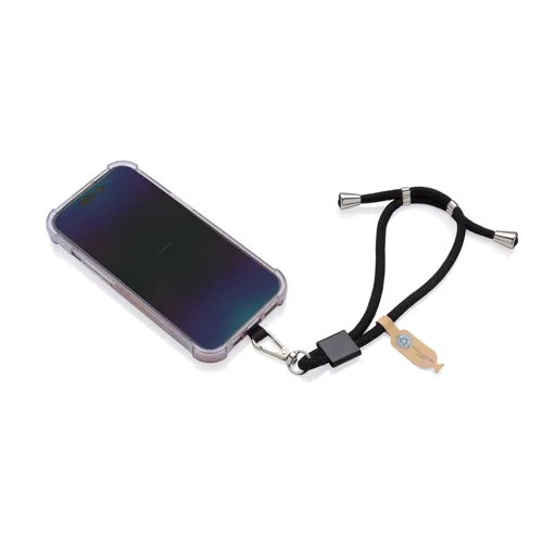 CarryLoop RCS újrahaszn. PET állíth. telefontartó csuklópánt Fekete 
