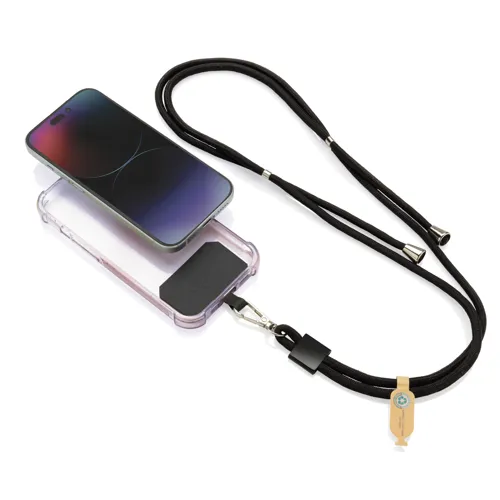 CarryLoop RCS újrahaszn. PET állítható telefontartó nyakpánt Fekete 
