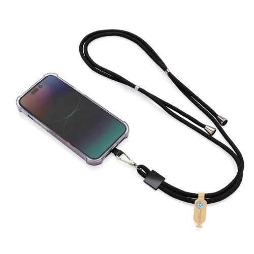 CarryLoop RCS újrahaszn. PET állítható telefontartó nyakpánt Fekete 